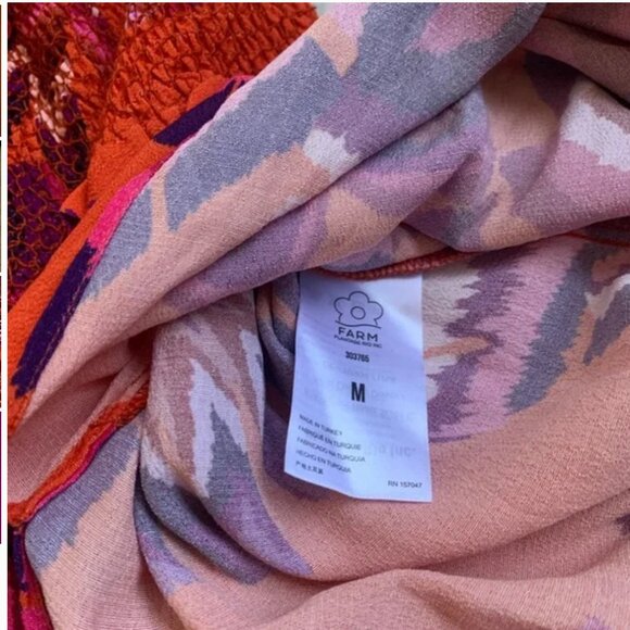 Farm Rio Orange Chevron Forest Maxi Dress, size M - NWOT - Picture 3 of 4